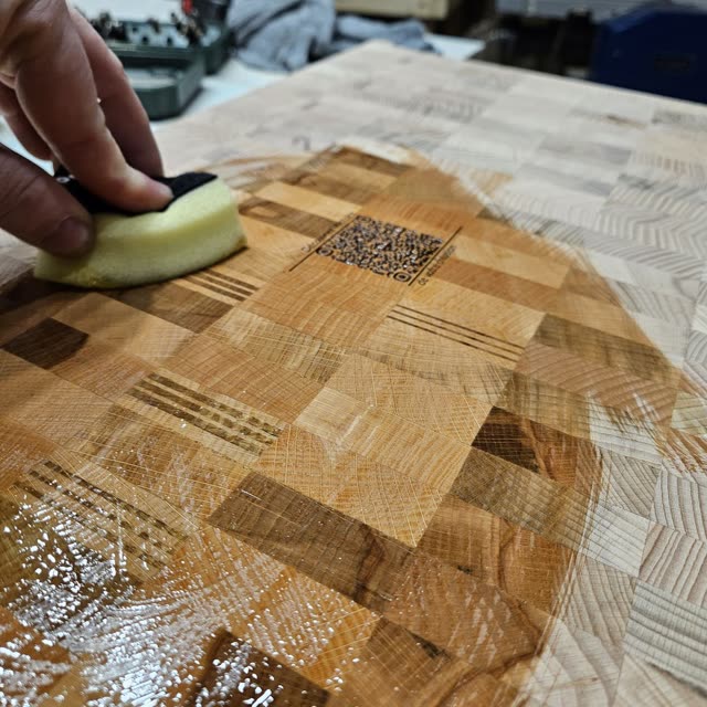 Planche en bois de bout Hêtre grand
  format — photo 24