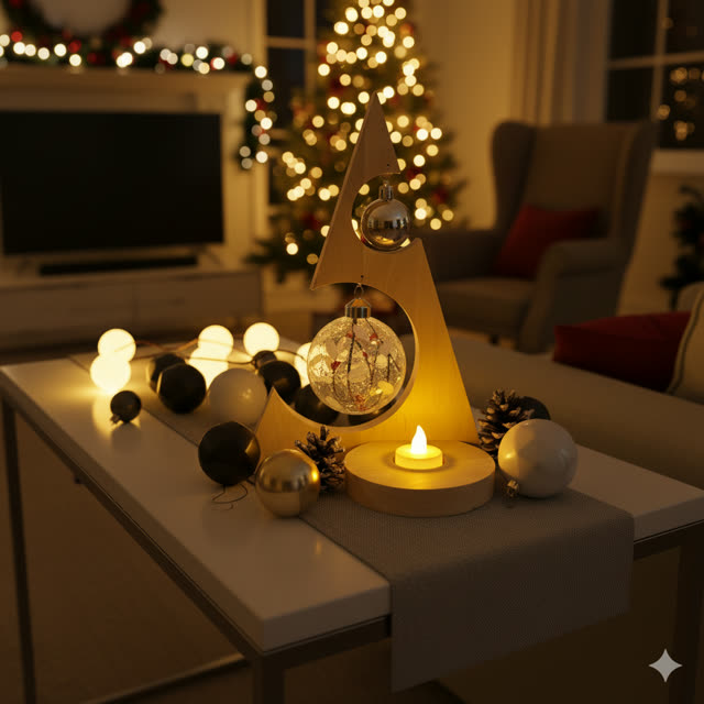 Sapin en bois lumineux