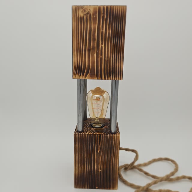 Lampe bois & métal — photo 6