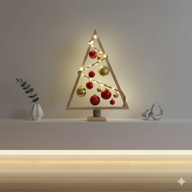 Sapin lumineux en bois — photo 2
